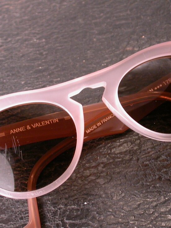 Authentic Anne et Valentin Horizon Amber Clear Eyeglasses Made in France RX main image 4
